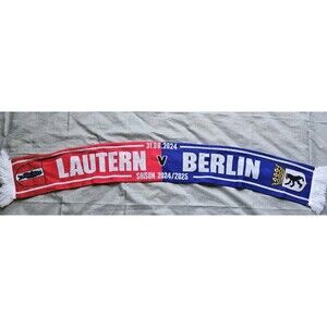 Lautern V Berlin‎ 31 Aug 2024 Match Day Scarf Season 2024/2025 Soccer German